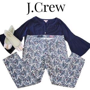 J.Crew Meadow Floral Toothpick Ankle Jean